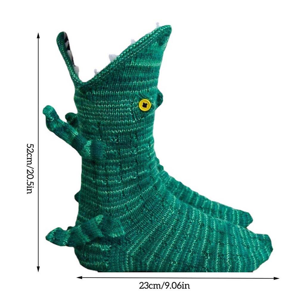 Christmas Knit Crocodile Socks Knit Animal Socks Funky Knitting Pattern Gifts