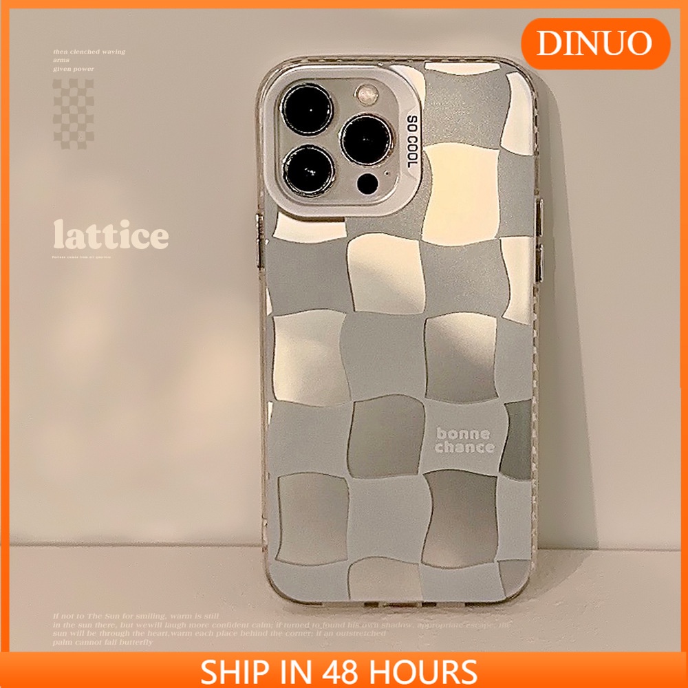 Ốp Điện Thoại Họa Tiết Sọc Caro Màu Xanh Dương Sữa Dễ Thương Cho iphone15 / 14promax / 13 / 12 / pro / promax / 11/TX