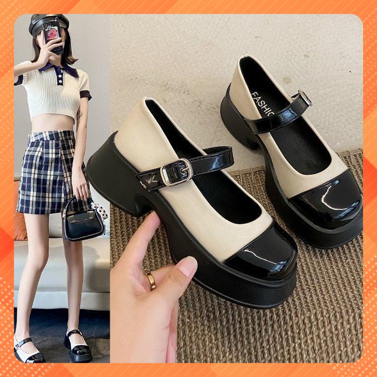 GIÀY ĐỐC MŨI PHA ĐẾ CAO SIÊU NHẸ