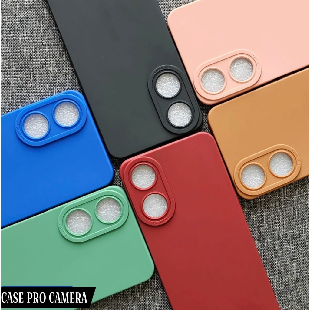 Ốp lưng mềm Oppo A18 4G SILICON MACARON PRO CAMERA CASE OPPO A18 4G