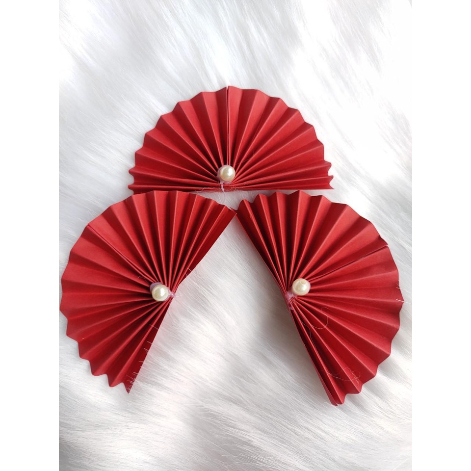 Quạt giấy trang trí tháp bánh, tháp oản , tháp nước ngày Tết _ Như Trang Plaza