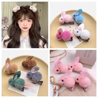Kẹp tóc thỏ bông dễ thương cho bé gái