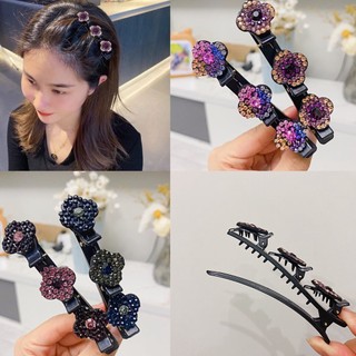 Kẹp tóc hoa đính đá pha lê lấp lánh thời trang cho nữ
