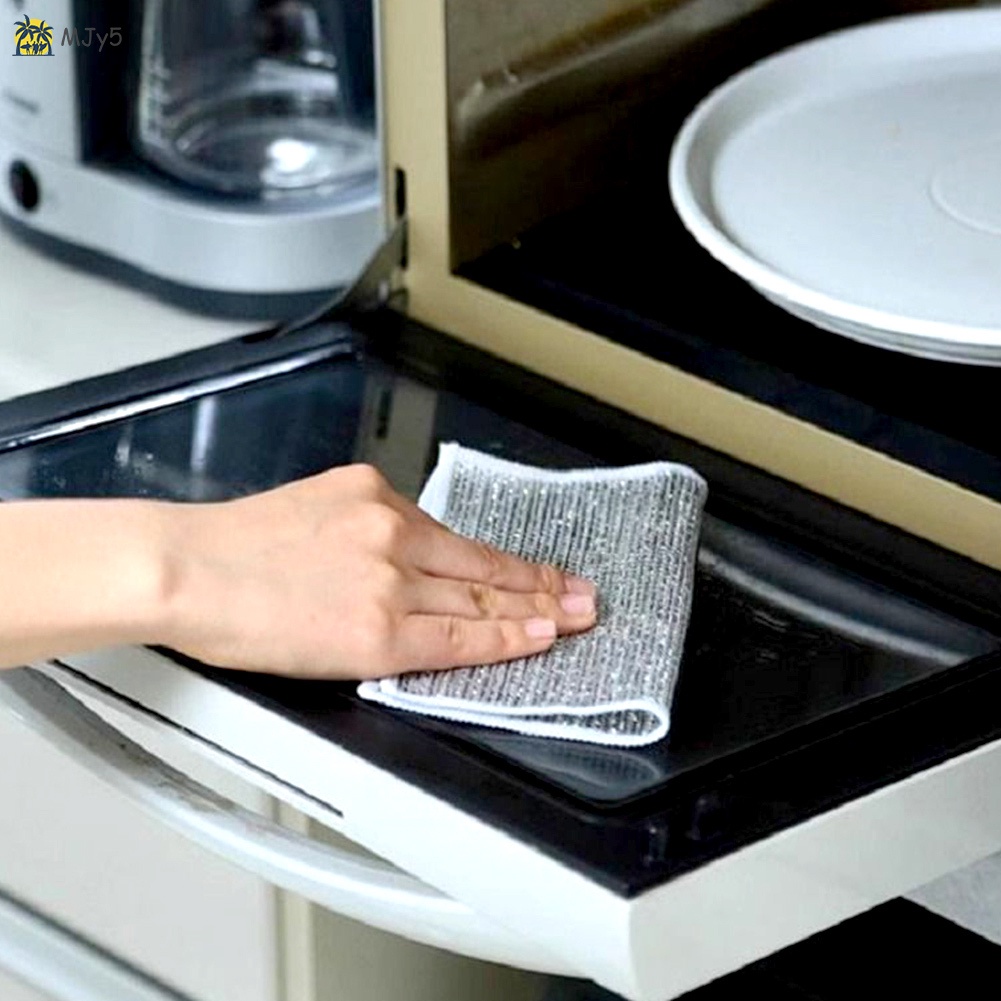Khăn Lau Chén Dĩa Bằng Dây Thép Chống Dính Dầu Mềm Mại Đa Năng