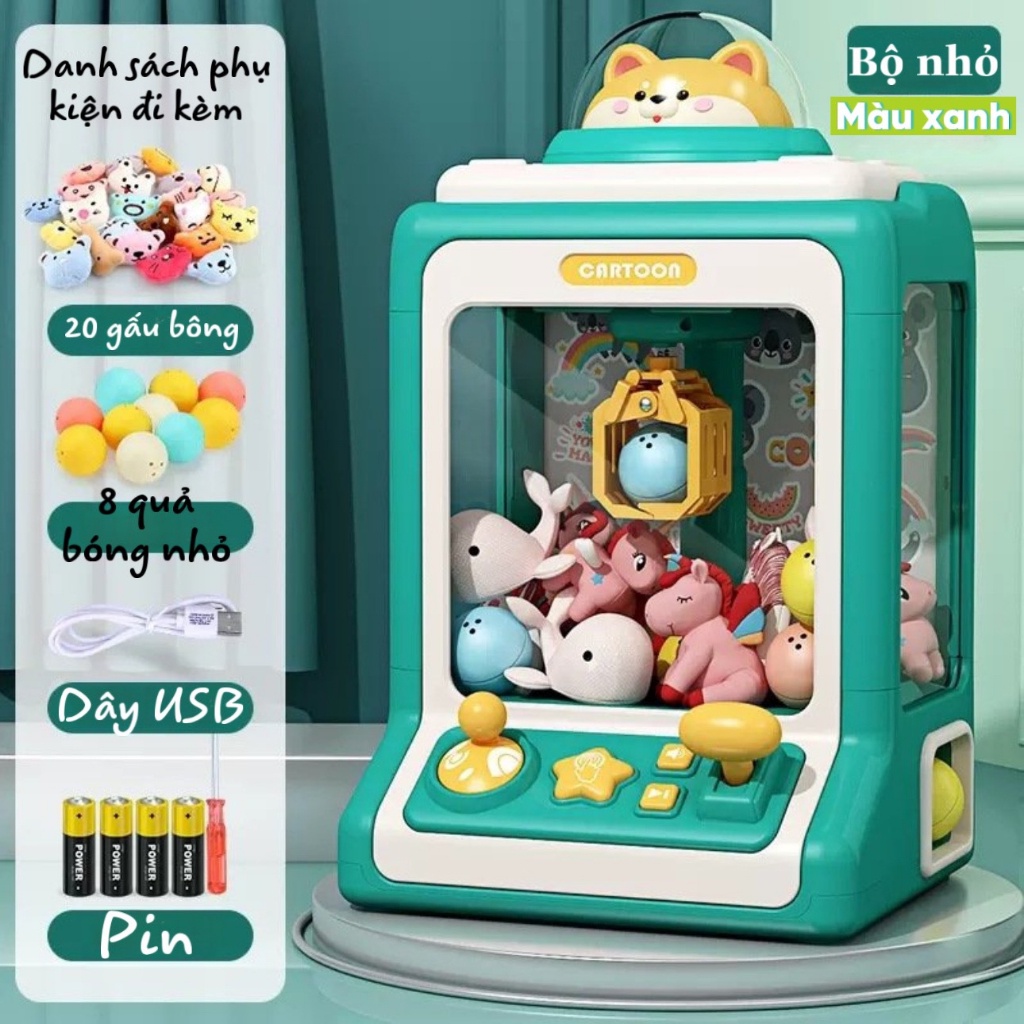 Đồ Chơi Trẻ Em Máy Gắp Thú Bông Mini Kích Thước Lớn, Có Nhạc Có Đèn - Đồ Chơi Phát  Trẻ