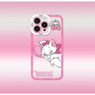 Ốp lưng iphone và samsung xiaomi oppo cạnh vuông mèo Marie Cat cartoon hoạt hình 