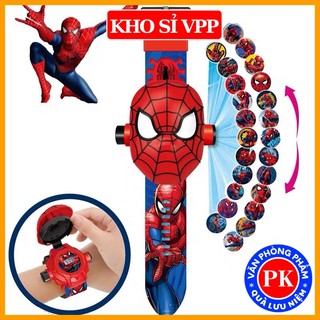 Đồng hồ cho bé hình người nhện elsa, batman, đội cứu hộ, 24 hình  E128