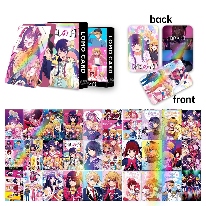 OSHI NO KO Laser Flash Lomo Card Double-sided Color Printing Photocard