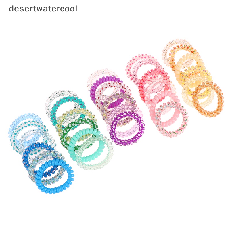 6 Dây Buộc Tóc Lò Xo Co Dãn Màu Sắc Ngọt Ngào Cho Nữ