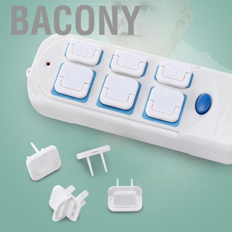 Bacony 20PCS Power Outlet Plastic Cover Flame Retardant Insulation Child Proof Electrical Protector Plug Covers for Baby