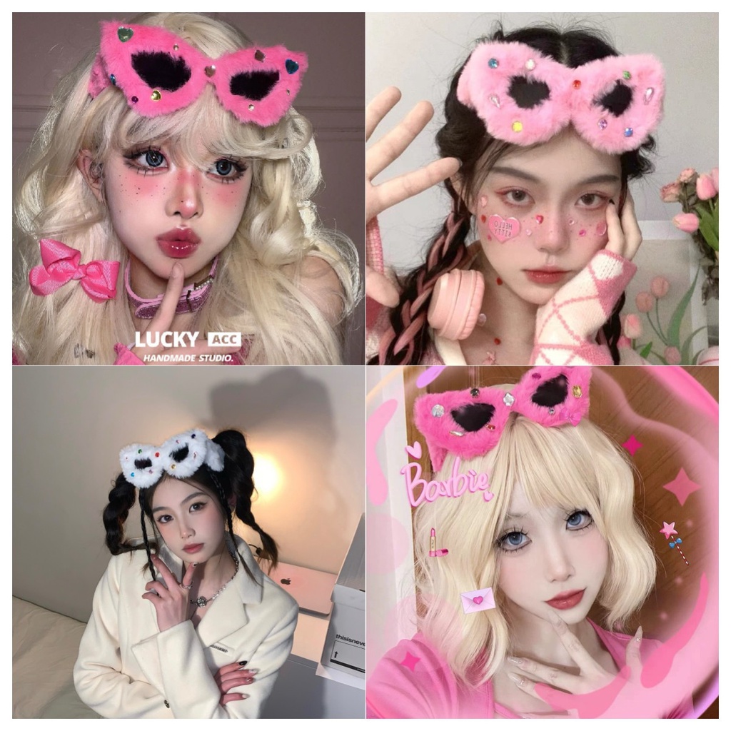 [magpie] Kính Râm Cài Tóc Búp Bê barbie Màu Hồng Phong Cách Thời Trang Mùa Hè 2023 Mới Cho Nữ