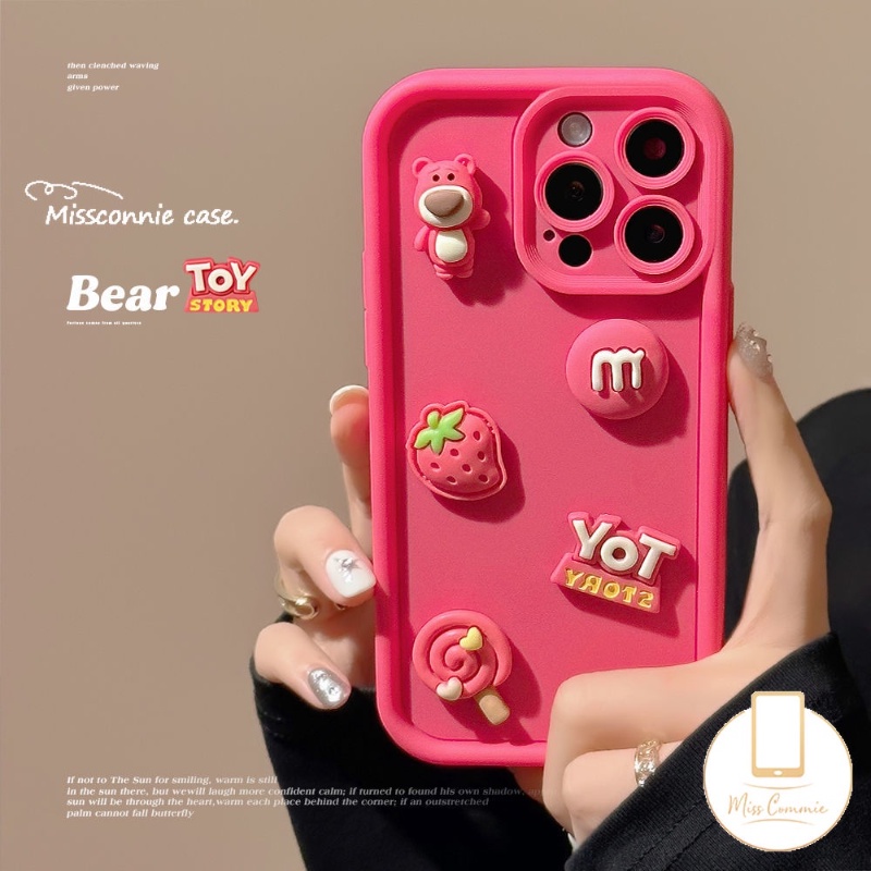 Hoạt Hình Ốp Điện Thoại Mềm Hình Gấu 3d Cho iphone 11 12 13 14 15 pro max 7plus 15 6s 6 7 8 plus x xr xs max
