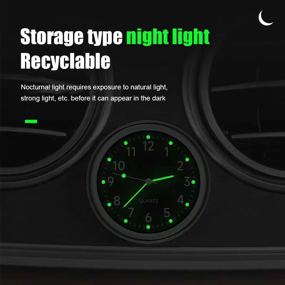 Đồng Hồ Dạ Quang Bằng Kim Loại m3c4 Thông Dụng Trang Trí Xe Hơi