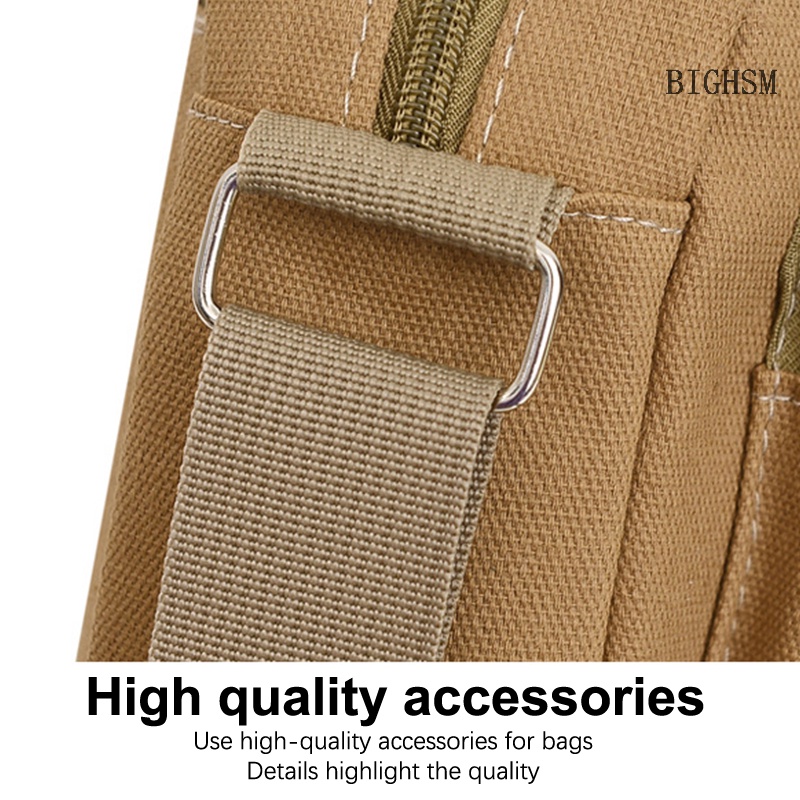 Bighsm Túi Đeo Chéo canvas Nhiều Ngăn Nhỏ Nhắn Giản Dị Dành Cho Nam skk