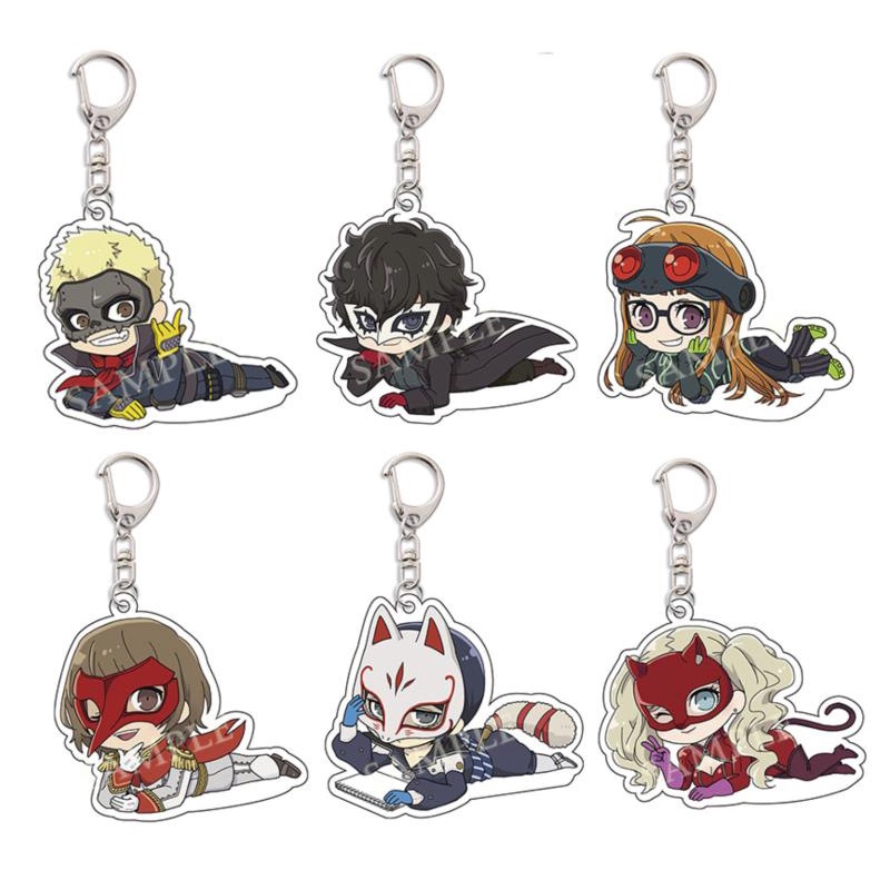 Thiết bị ngoại vi hoạt hình Persona 5 Mặt dây chuyền acrylic Mặt dây chuyền túi đi học