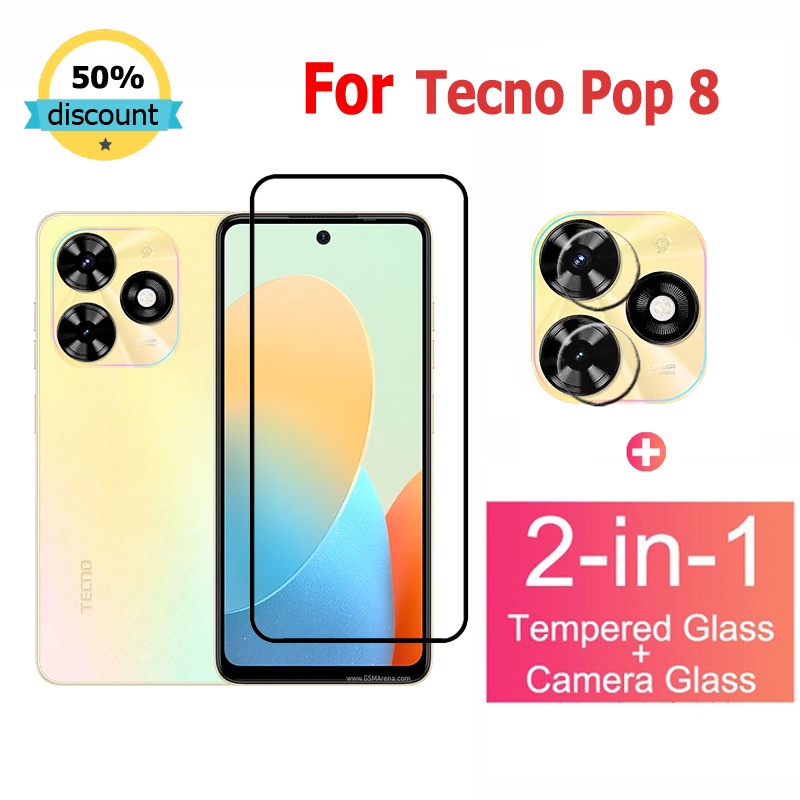 cường lực Tecno pop 8 Kính Cường Lực Bảo Vệ Toàn Màn Hình Cho Tecno Pop 8 Pova Neo 3 2 4 5 Pro 5G Kèm Phụ Kiện Glass Film Camera Protector