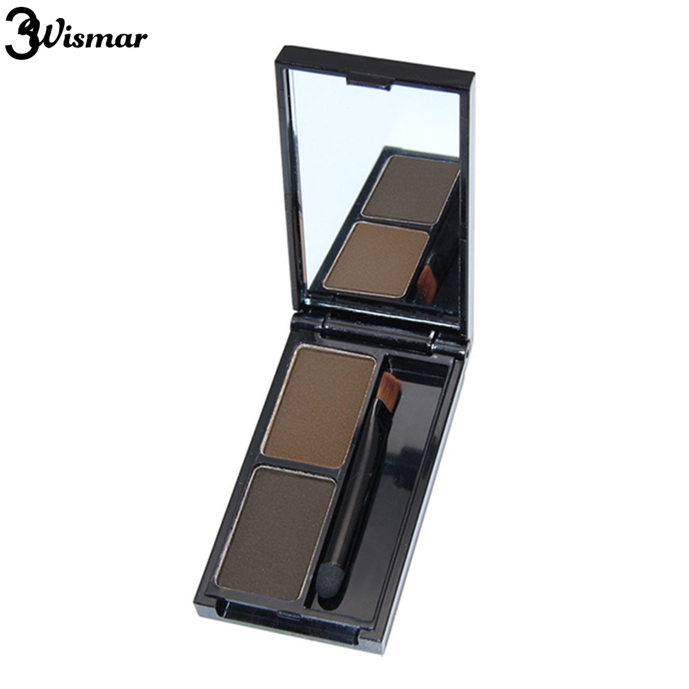 Bộ Bảng Phấn Mắt Và Lông Mày wismar novo 2 Trong 1 Chống Nước Lâu Trôi Chống Mồ Hôi Kèm Cọ Trang Điểm