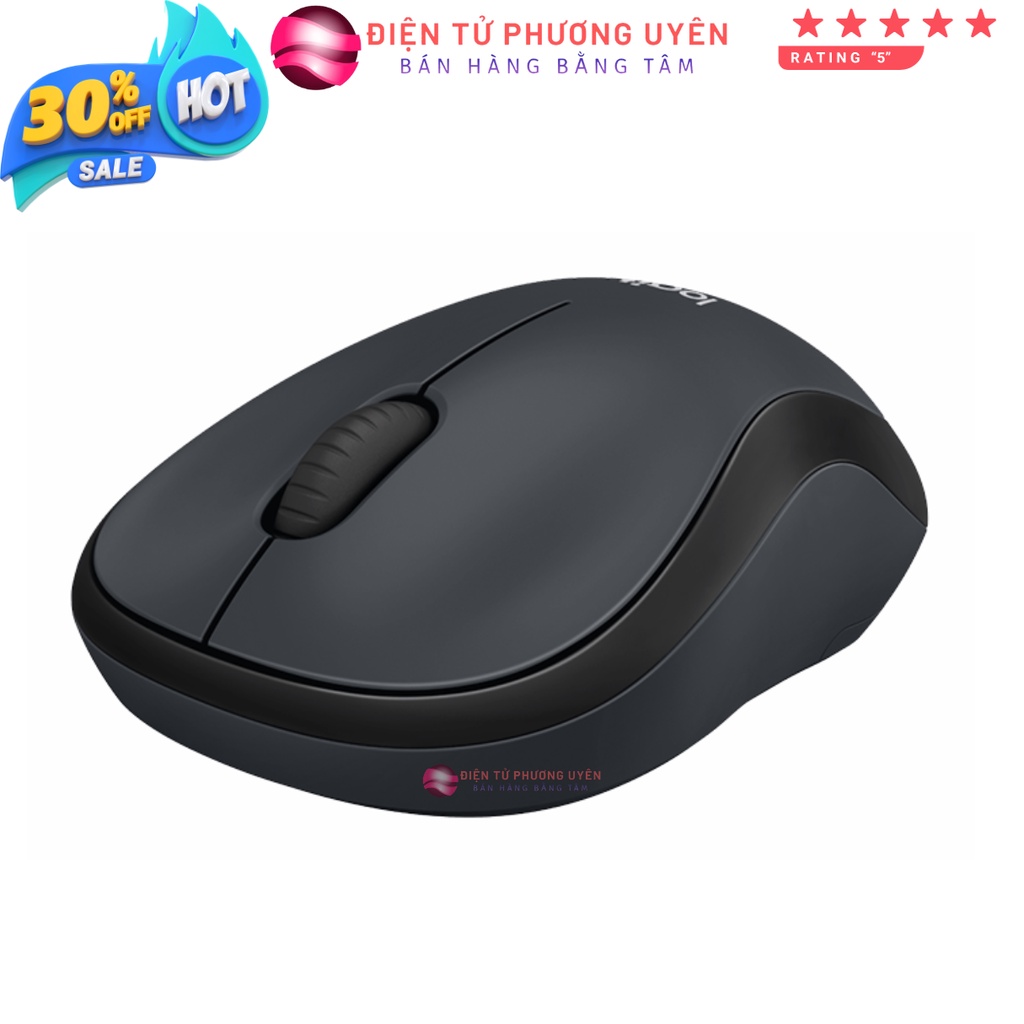 Chuột Không dây Logitech Silent M220, nút bấm êm, tặng kèm pin