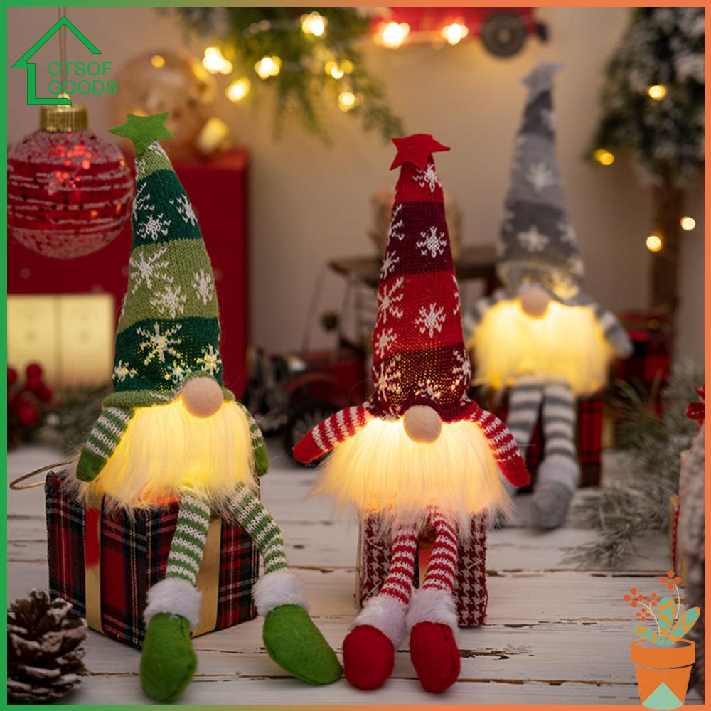 ✿ Nón Tai Bèo Thời Trang Sành Điệu Cao Cấp ✿ Búp Bê Hình Người Vô Diện Đội Nón Dệt Kim Có Đèn led Phát Sáng Dễ Thương Trang Trí Nhà Cửa Dịp Giáng Sinh Năm Mới