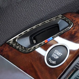 Khung dán trang trí lỗ khóa xe hơi bằng sợi carbon cho bmw e70 e71 x5 x6 2008-2013