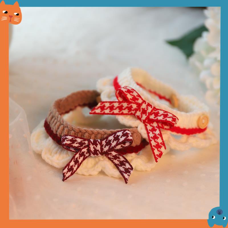 Khăn Choàng Cổ Đan Len Dễ Thương Cho Thú Cưng