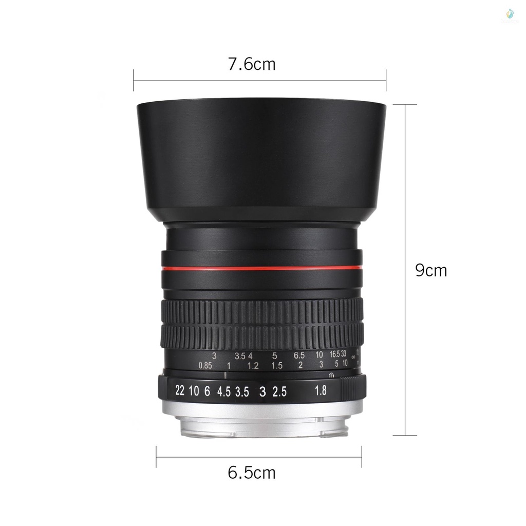 Capture Crisp Images: 85mm F1.8 Manual Focus Camera Lens for Canon EOS Rebel T6 T3i T2i