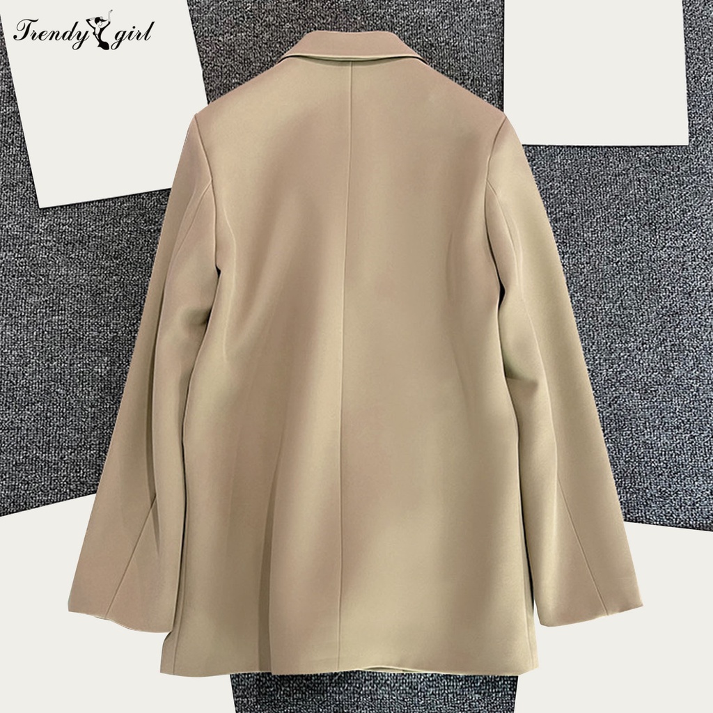 Áo Khoác blazer Hai Túi Tay Dài Màu Sắc Thời Trang Dành Cho Nữ