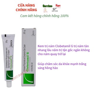 Túyp kem mờ thâm nám, tàn nhang Clobetamil G Thái Lan