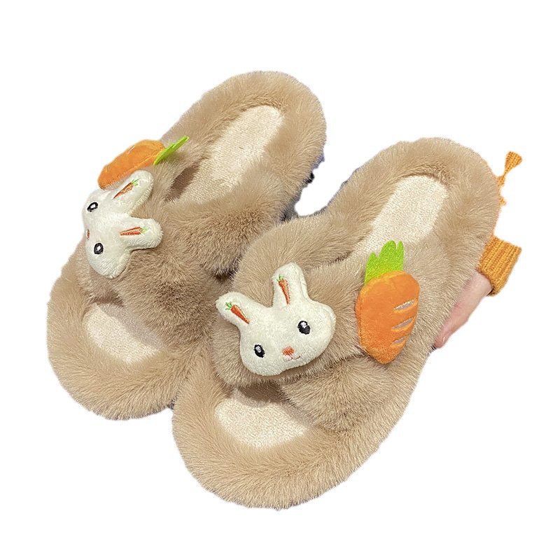 Dép Bông Đi Trong Nhà Hình Thỏ Hoạt Hình Dễ Thương