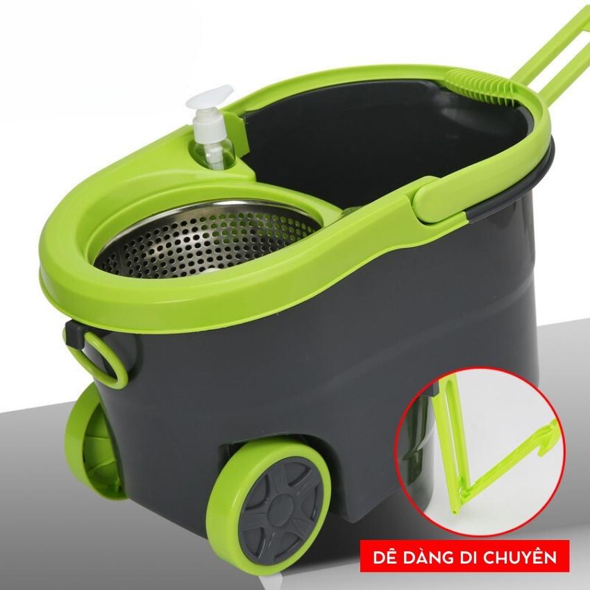 Cây Lau Nhà Thông Minh Xoay 360 Độ Có Bánh Xe SONG ANH, Bộ Lau Nhà đa Năng Cao Cấp Có Van Xả Nước Thải Siêu Tiện Dụng