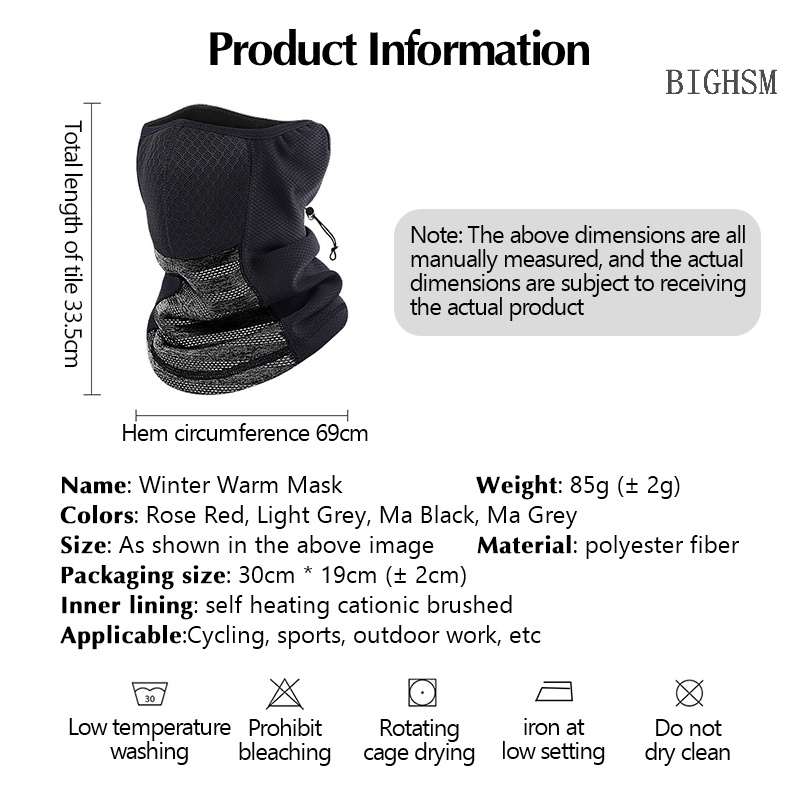 Mũ Trùm Đầu Đi Xe Đạp Kèm Mặt Nạ Giữ Ấm Chống Gió Mùa Đông