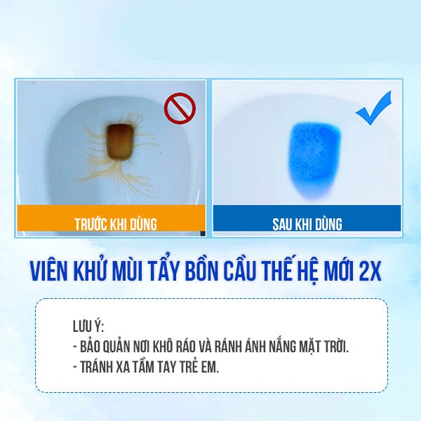 Viên thả bồn cầu gói 10 cục tẩy sạch mảng bám khử mùi hiệu quả-Fashinrandy