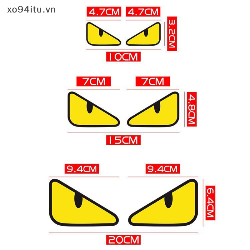 Xoitu Đề Can Phản Quang Hình Đôi Mắt Quỷ Trang Trí Xe Hơi / Mũ Bảo Hiểm / Xe Máy vn