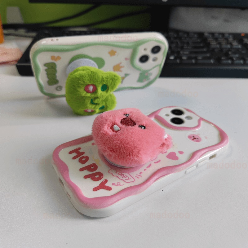 Ốp lưng Xiaomi Mi 14 13T 13 12 12X 12S 11 Lite POCO M3 X3 NFC Pro Redmi Note 10 10S 9 9S 8 8A 7 Cute Wavy Cream Edge Loppy Frog beaver 3D Plush Cartoon Support Full Fine Hole Airbag Anti-fall Soft Phone Case NY 74