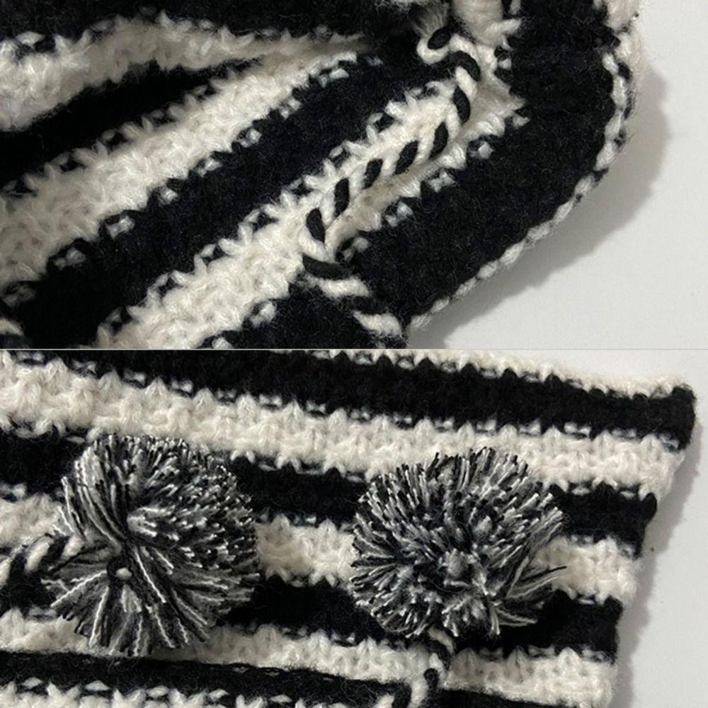 Mũ Len beanie Đính Quả Bông Dễ Thương y2k