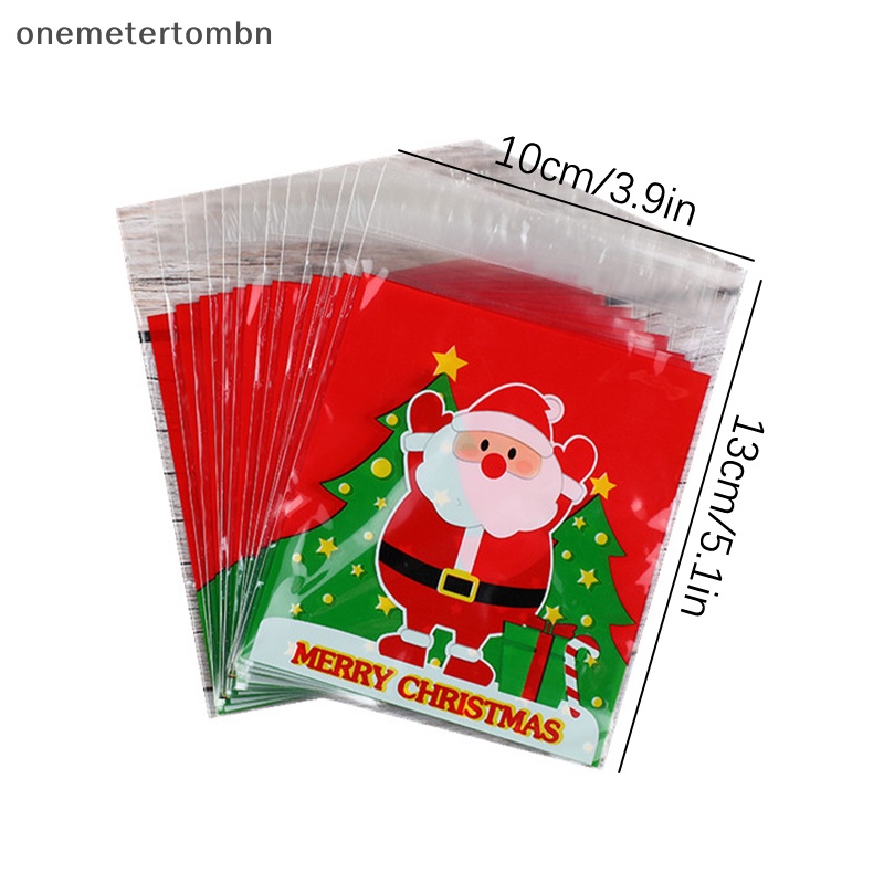 Bn Set 50 Túi Đựng Kẹo / Bánh Quy Trang Trí Giáng Sinh 2024