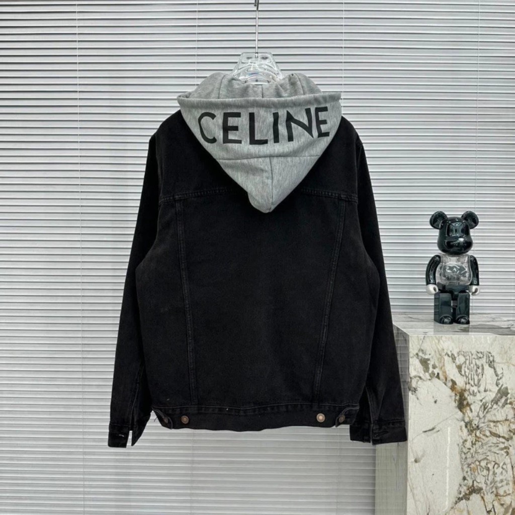 Áo Khoác Jean Mũ Ce Lin ❤ Áo Bò Dày Dặn Dáng Rộng Nam Nữ NVA739