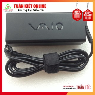 ( Hàng zin logo chìm ) Sạc cho laptop Sony Vaio 19.5V-4.7A đầu 6.5*4.4mm
