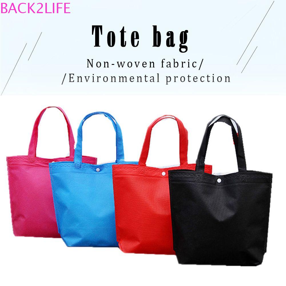 Lưng2 Túi Mua Sắm Bằng Vải canvas Thân Thiện Với Môi Trường Có Thể Gấp Gọn Tiện Dụng