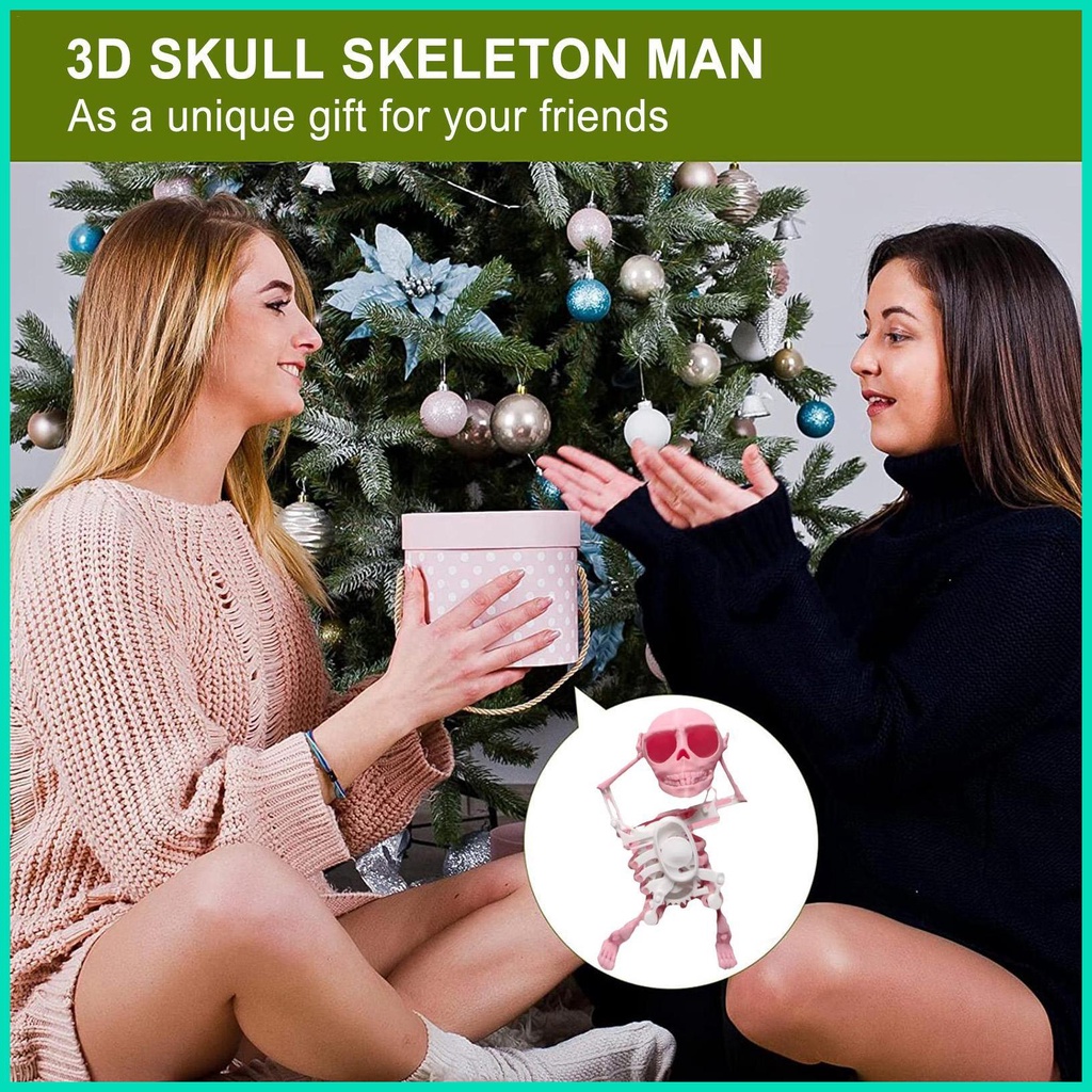 Mô Hình Bộ Xương Nhảy Múa 3d mini Để Bàn Trang Trí