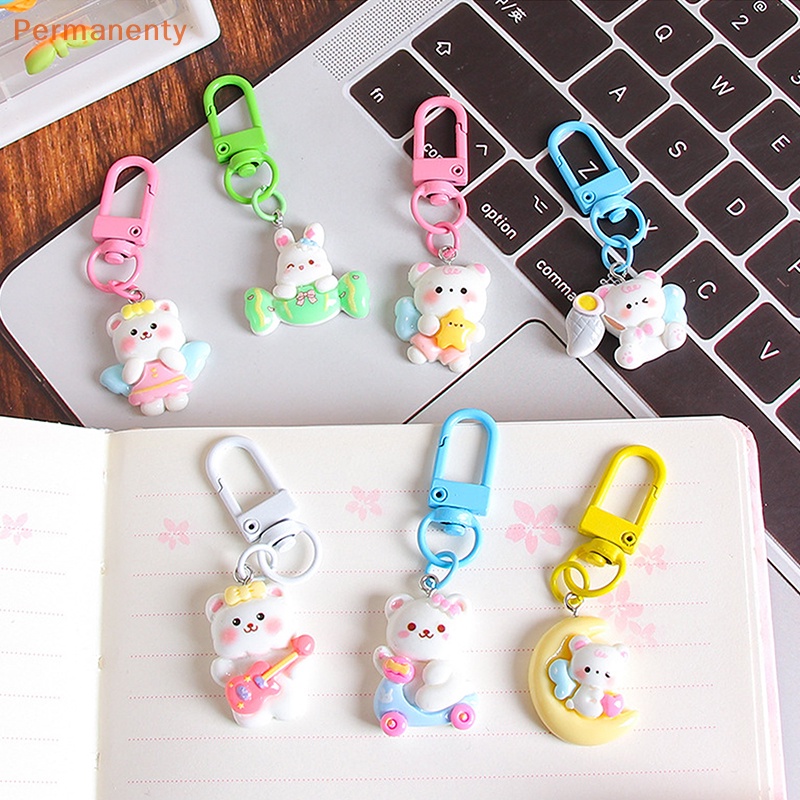 Móc Khóa mini Hình Thỏ / Gấu Dễ Thương Trang Trí Túi Xách / Móc Khóa Cho Nữ
