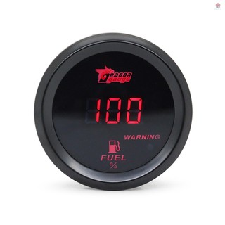 Aumotop 52MM Digital Display Car Fuel Level Gauge Blue Led/Red Led 12V Car Instrument