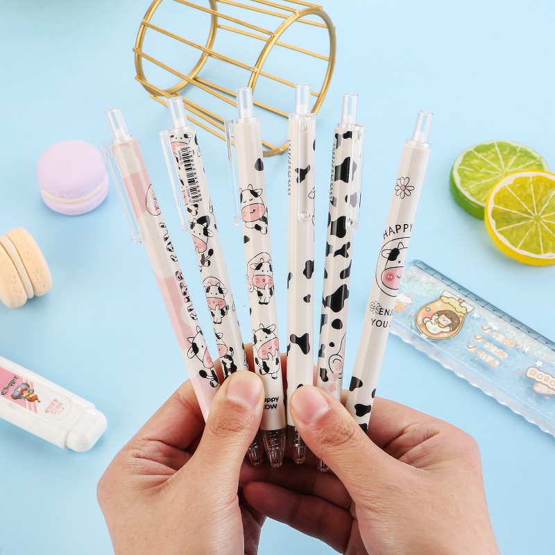 Bút Nước Mực Đen Ngòi 0.5Mm Dạng Nhấn Kiểu Dáng Dễ Thương Cho Học Sinh