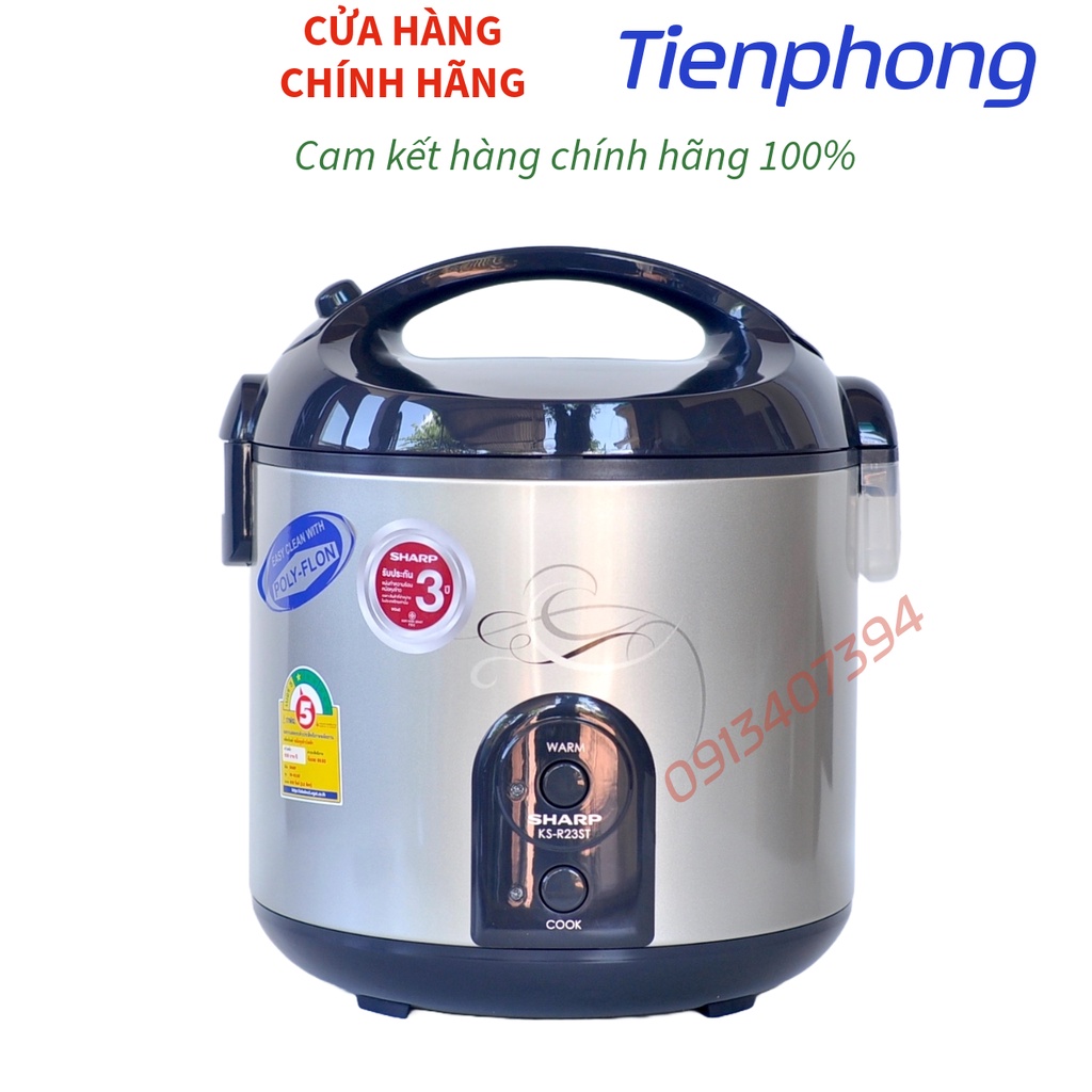 Nồi cơm điện Sharp 2.2lít KS-R23ST - Hàng nhập khẩu Thái Lan