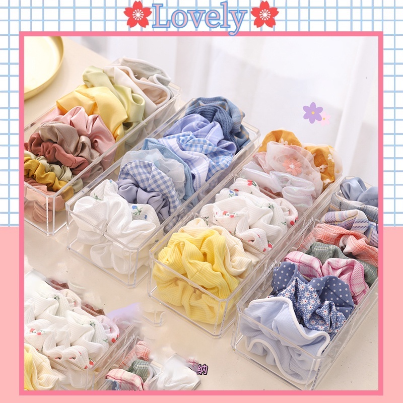 Set 5 / 6 / 7 / 8 Dây Cột Tóc Co Giãn Nhiều Màu Dễ Thương