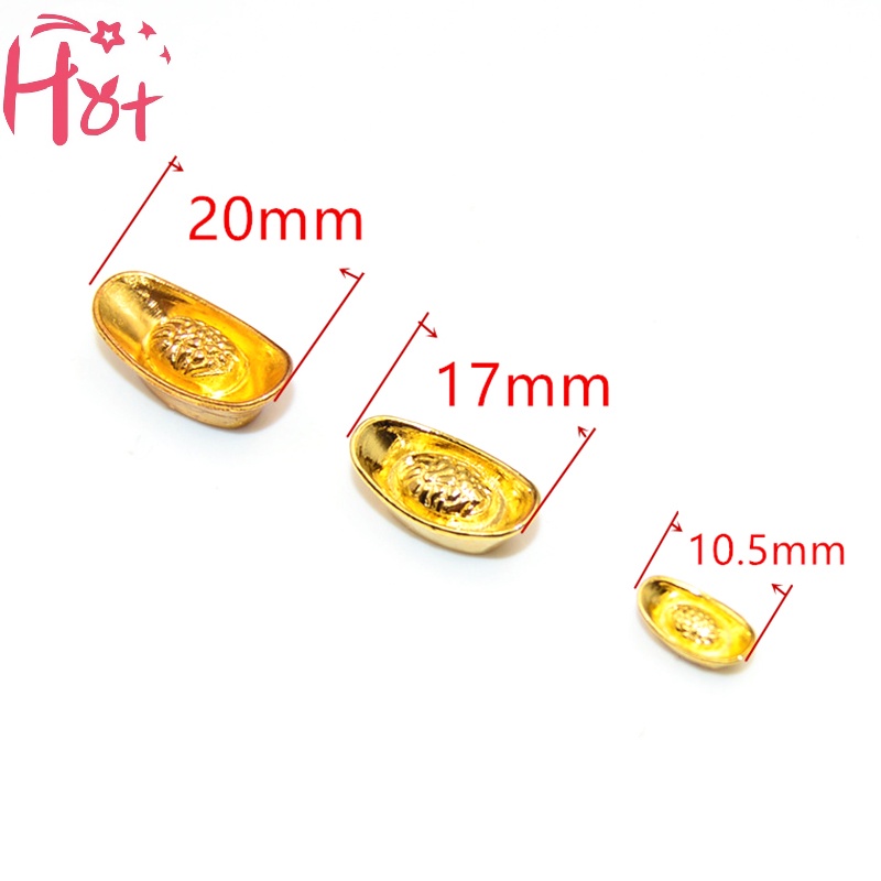 Jr Set 10 Tượng Thỏi Vàng mini Trang Trí Nhà Búp Bê vn