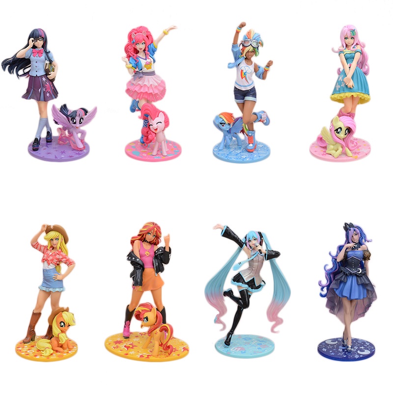 Ere1 Mô Hình Đồ Chơi Ngựa Con hatsune miku twilight Thunder rainbow dash luna fluttershy Cho Bé Gái