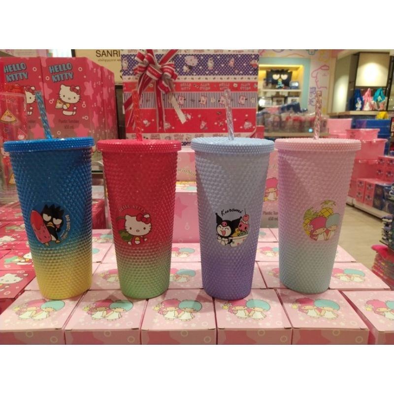 Sanrio Bình Nước Kèm Ống Hút Họa Tiết Hoạt Hình Dễ Thương Xinh Xắn