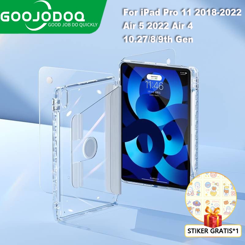 Goojodoq Bao da ipad Acrylic Full trong suốt Cho iPad Air 4 Air 5 Dành Cho iPad Pro 11 12.9 2022 10.2 Gen 7/8/9 Gen 10th