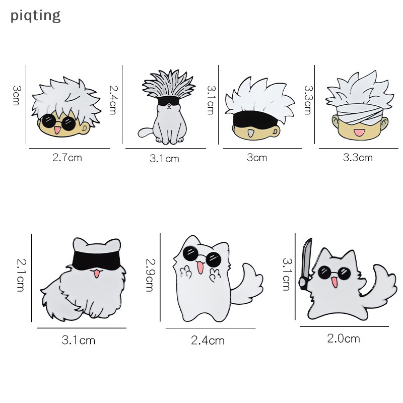 Huy Hiệu Cài Áo Ba Lô Hình anime gojo satoru Cat Menmel pin kawaii Đáng Yêu